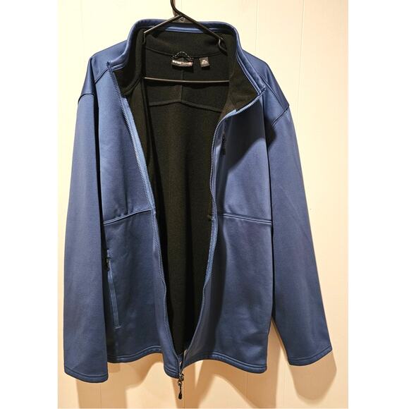Swiss Tech Mens Softshell Jacket Wind Waterproof Blue Indigo Size 2XL, - Picture 3 of 7
